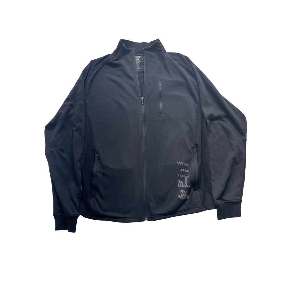 UFC Full Zip‎ Jacket Mens XL Black Activewear Lightweight Athleisure